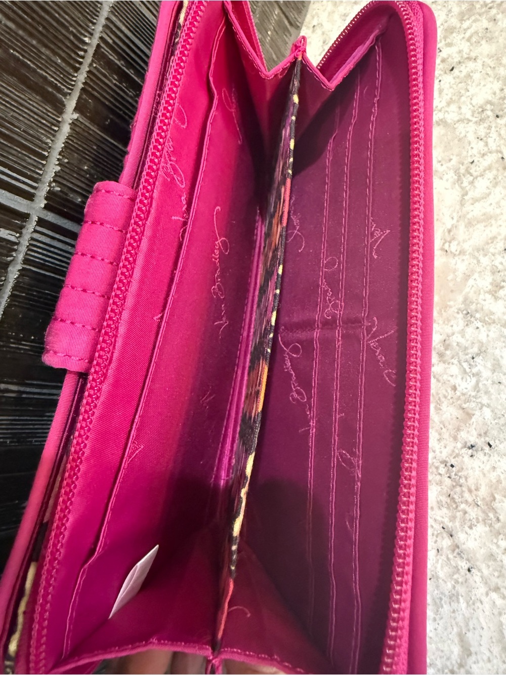 Vera Bradley Turn Lock Wallet - Fuchsia - Picture 5 of 7